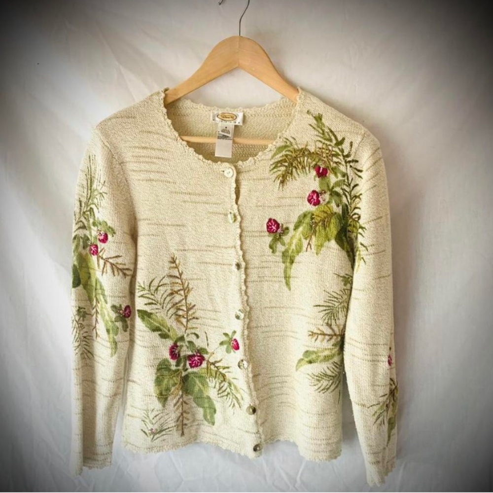Floral Knitted Cardigan
